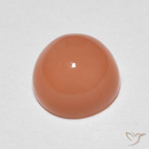 Moonstone Gemstone in 6.5 mm (calibrated) Size for Sale, Moonstone Stone in Medium Orange Color