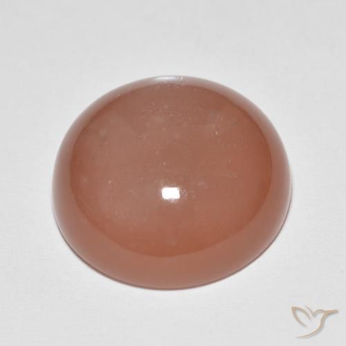 Moonstone Gemstone in 14 mm (calibrated) Size for Sale, Moonstone Stone in Medium Orange Color