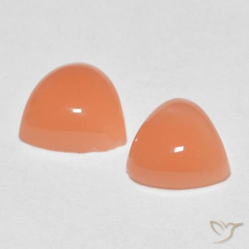 Moonstone Gemstones in 6 x 6 mm (calibrated) Size for Sale, Moonstone Stones in Light Orange Color