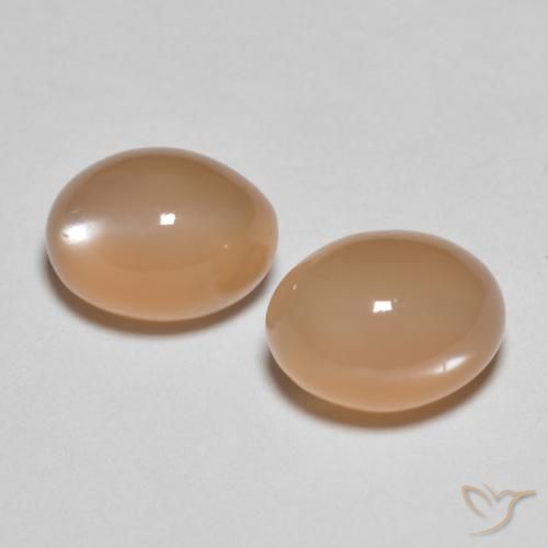 3.18ctw Natural Peach Orange Moonstone, Oval, Translucent
