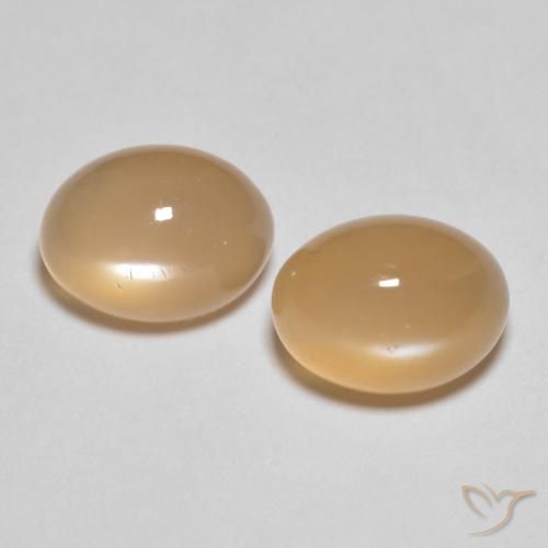 3.07 ct Orange Moonstone, 8.1 x 6.1 mm Oval Cut From India, Photo A
