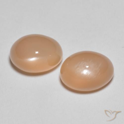 3.26ctw Natural Cantaloupe Orange Moonstone, Oval, Translucent