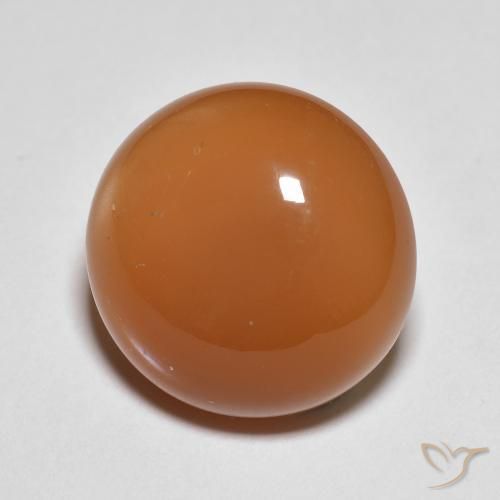 8.99 ct Orange Moonstone Stone, Natural Moonstone in Round Cabochon Shape for Sale
