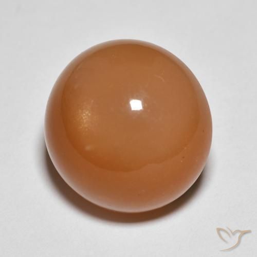 11.91 ct Orange Moonstone Stone, Natural Moonstone in Round Cabochon Shape for Sale