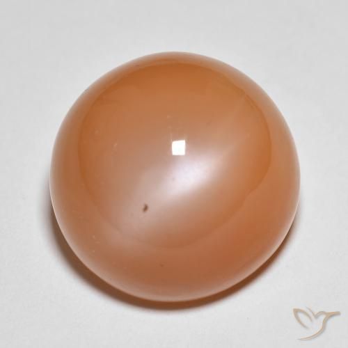 18.54 ct Orange Moonstone, 16.2 mm Round Cut From India, Photo A
