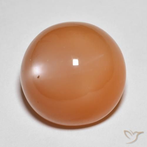 18.54 ct Orange Moonstone Stone, Natural Moonstone in Round Cabochon Shape for Sale