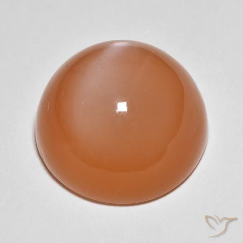 Moonstone Gemstone in 16 mm (calibrated) Size for Sale, Moonstone Stone in Light Reddish Orange Color