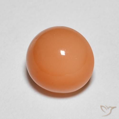 1.40 ct Orange Moonstone Stone, Natural Moonstone in Round Cabochon Shape for Sale