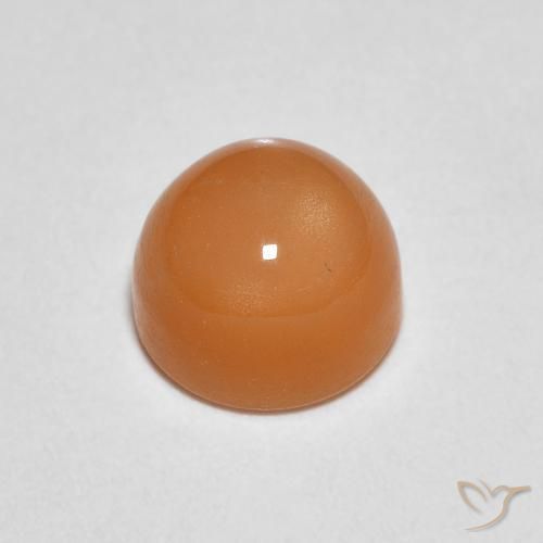 Moonstone Gemstone in 6 mm (calibrated) Size for Sale, Moonstone Stone in Warm Apricot Orange Color