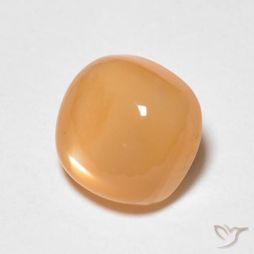 1.74 ct Orange Moonstone Stone, Natural Moonstone in Cushion Cabochon Shape for Sale