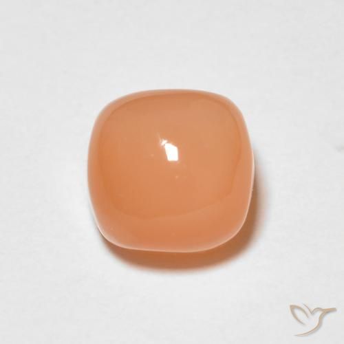 1.51ct Natural Light Orange Moonstone, Cushion, Translucent