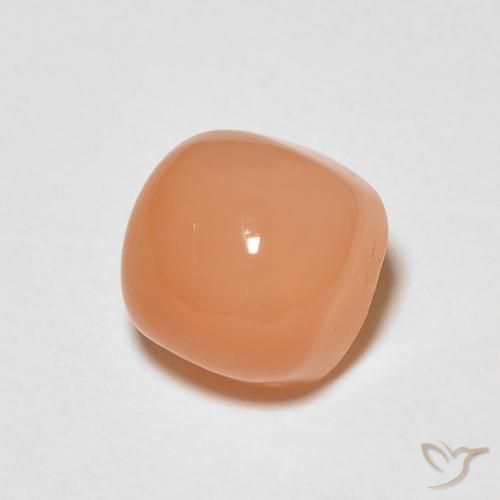 1.51 ct Orange Moonstone Stone, Natural Moonstone in Cushion Cabochon Shape for Sale
