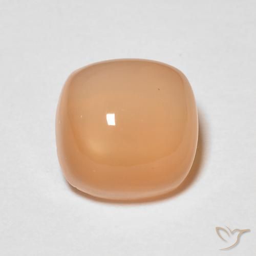 1.56ct Natural Medium Light-Orange Moonstone, Cushion, Translucent