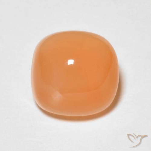 1.78ct Natural Reddish Orange Moonstone, Cushion, Translucent