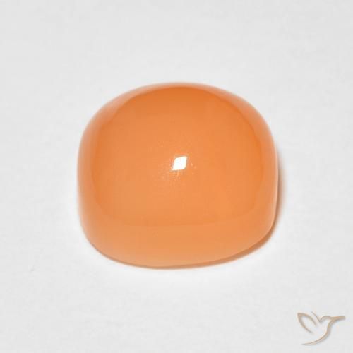 Moonstone Gemstone in 7 x 7 mm (calibrated) Size for Sale, Moonstone Stone in Reddish Orange Color