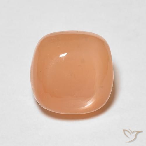 1.54ct Natural Cantaloupe Orange Moonstone, Cushion, Translucent