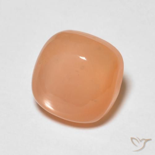 1.54 ct Orange Moonstone Stone, Natural Moonstone in Cushion Cabochon Shape for Sale