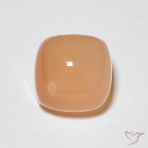 1.66ct Natural Medium Light-Orange Moonstone, Cushion, Translucent
