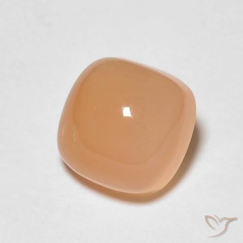 1.66 ct Orange Moonstone Stone, Natural Moonstone in Cushion Cabochon Shape for Sale