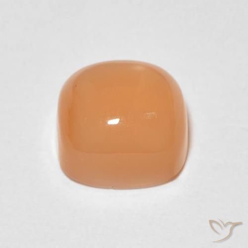 Moonstone Gemstone in 6.7 x 6.7 mm Size for Sale, Moonstone Stone in Medium Light-Orange Color
