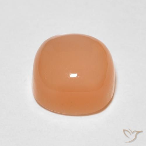 Moonstone Gemstone in 7 x 7 mm (calibrated) Size for Sale, Moonstone Stone in Cantaloupe Orange Color