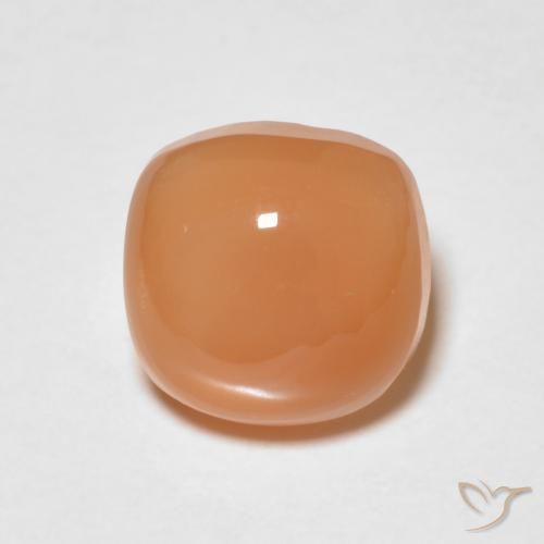 1.57ct Natural Reddish Orange Moonstone, Cushion, Translucent