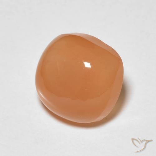 1.57 ct Orange Moonstone Stone, Natural Moonstone in Cushion Cabochon Shape for Sale