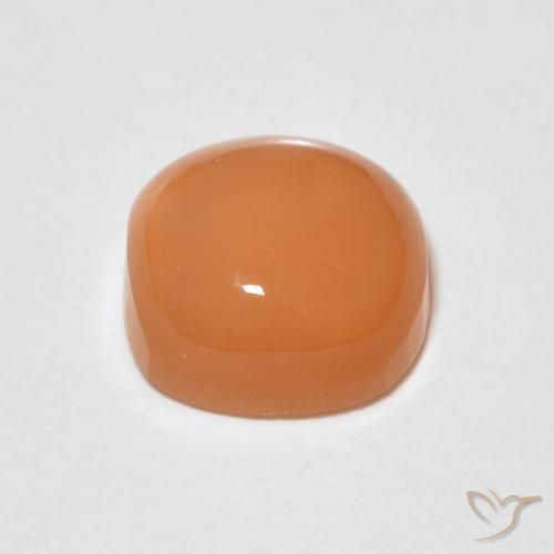 Moonstone Gemstone in 7 x 7 mm (calibrated) Size for Sale, Moonstone Stone in Reddish Orange Color