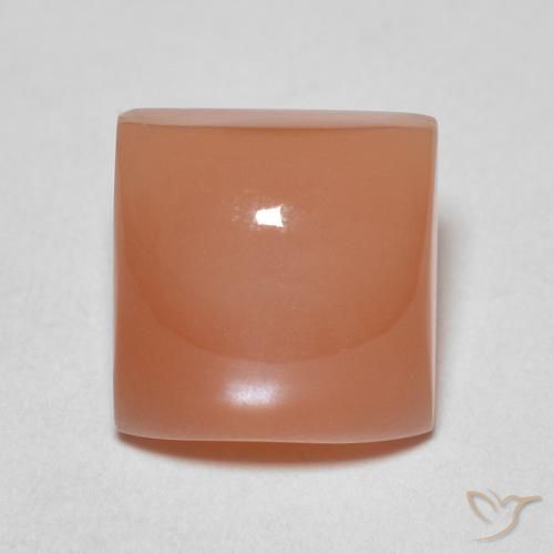 2.17ct Natural Peach Orange Moonstone, Square, Translucent