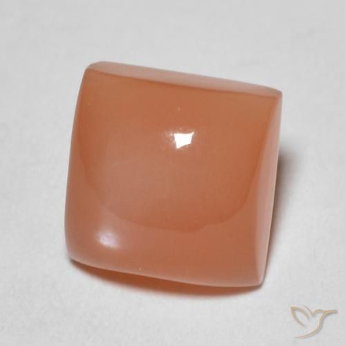 2.17 ct Orange Moonstone Stone, Natural Moonstone in Square Cabochon Shape for Sale