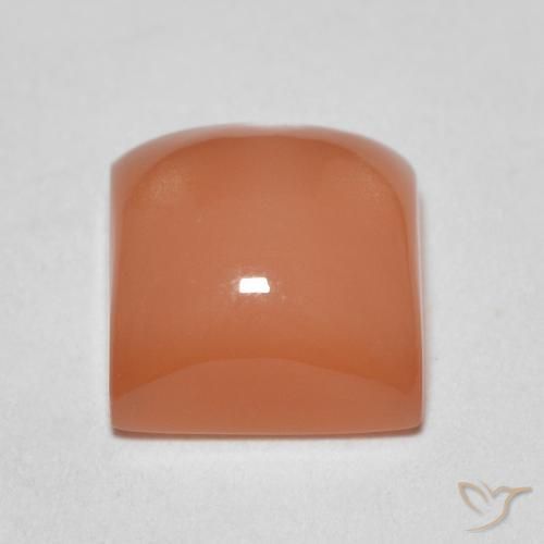 Moonstone Gemstone in 7 x 7 mm (calibrated) Size for Sale, Moonstone Stone in Peach Orange Color