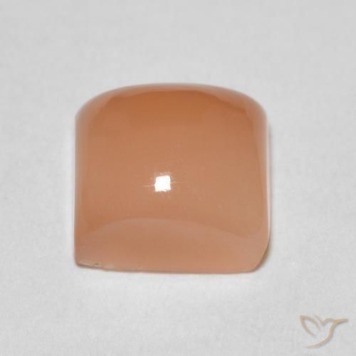 Moonstone Gemstone in 7 x 7 mm (calibrated) Size for Sale, Moonstone Stone in Peach Orange Color