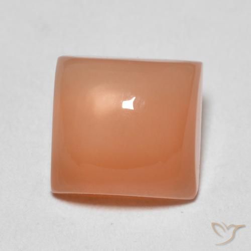 2.06ct Natural Cantaloupe Orange Moonstone, Square, Translucent