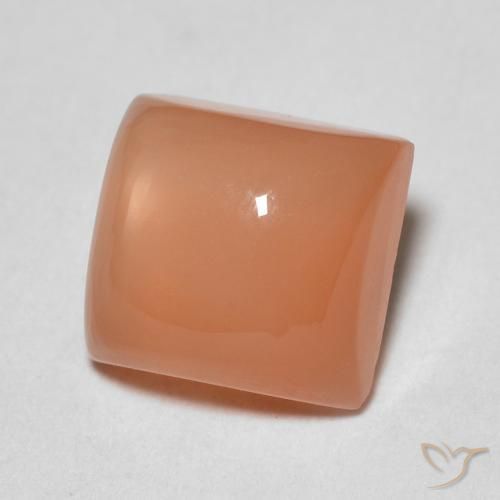 2.06 ct Orange Moonstone Stone, Natural Moonstone in Square Cabochon Shape for Sale