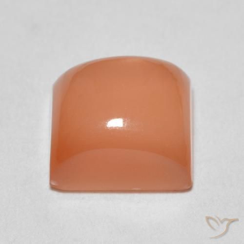 Moonstone Gemstone in 7 x 7 mm (calibrated) Size for Sale, Moonstone Stone in Cantaloupe Orange Color