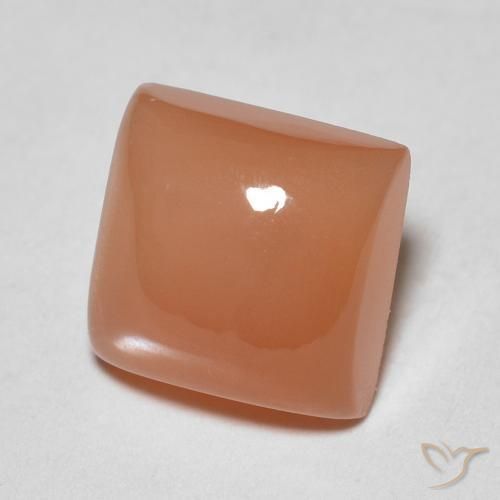 1.92 ct Orange Moonstone Stone, Natural Moonstone in Square Cabochon Shape for Sale