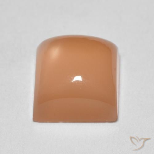 Moonstone Gemstone in 7 x 7 mm (calibrated) Size for Sale, Moonstone Stone in Cantaloupe Orange Color