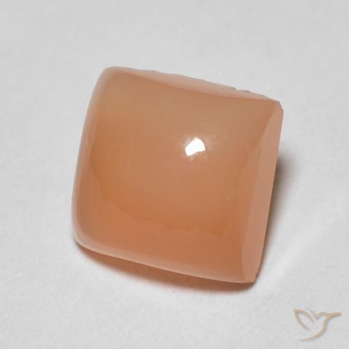 1.78 ct Orange Moonstone Stone, Natural Moonstone in Square Cabochon Shape for Sale