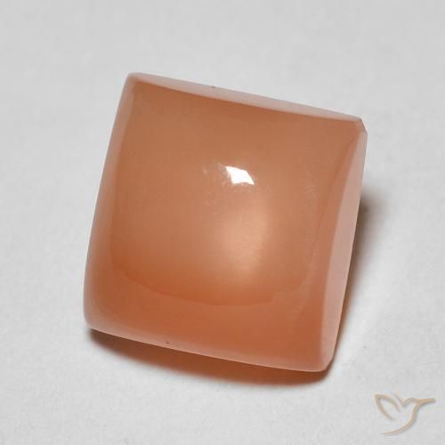 2.17 ct Orange Moonstone Stone, Natural Moonstone in Square Cabochon Shape for Sale
