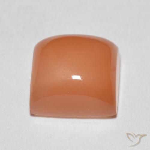 Moonstone Gemstone in 7 x 7 mm (calibrated) Size for Sale, Moonstone Stone in Cantaloupe Orange Color