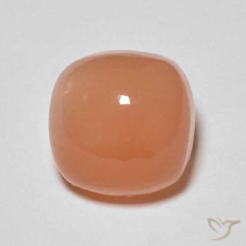 2.90ct Natural Cantaloupe Orange Moonstone, Cushion, Translucent