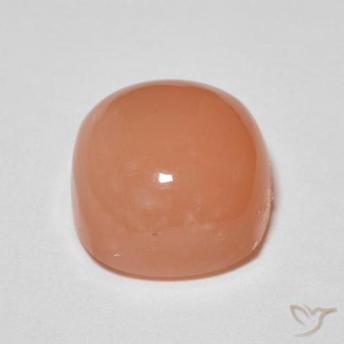 Moonstone Gemstone in 8 x 8 mm (calibrated) Size for Sale, Moonstone Stone in Cantaloupe Orange Color