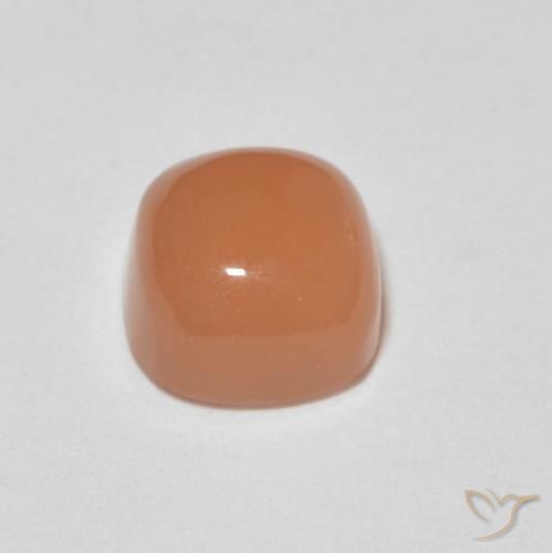 Moonstone Gemstone in 6 x 6 mm (calibrated) Size for Sale, Moonstone Stone in Cantaloupe Orange Color