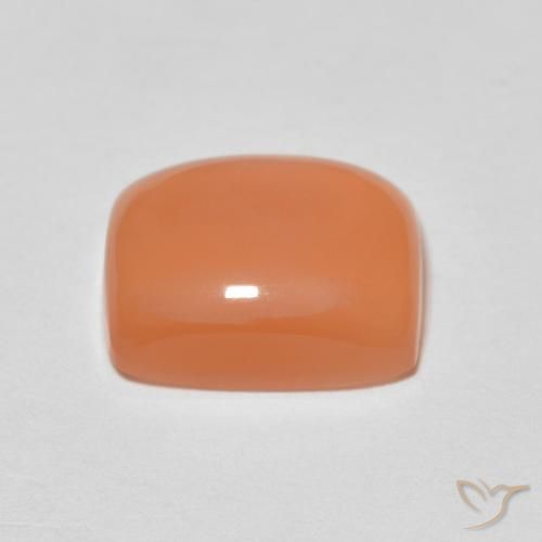 Moonstone Gemstone in 9 x 7 mm (calibrated) Size for Sale, Moonstone Stone in Medium Orange Color