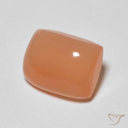 2.32 ct Orange Moonstone Stone, Natural Moonstone in Cushion Cabochon Shape for Sale