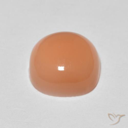 Moonstone Gemstone in 8 x 8 mm (calibrated) Size for Sale, Moonstone Stone in Peach Orange Color