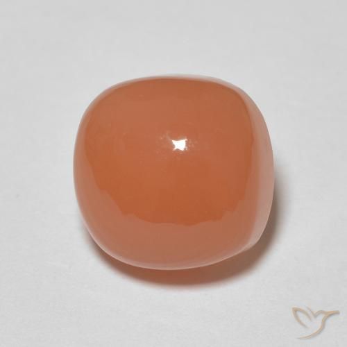 2.85 ct Orange Moonstone Gemstone, Moonstone Gem in Cushion Cabochon Shape for Sale.