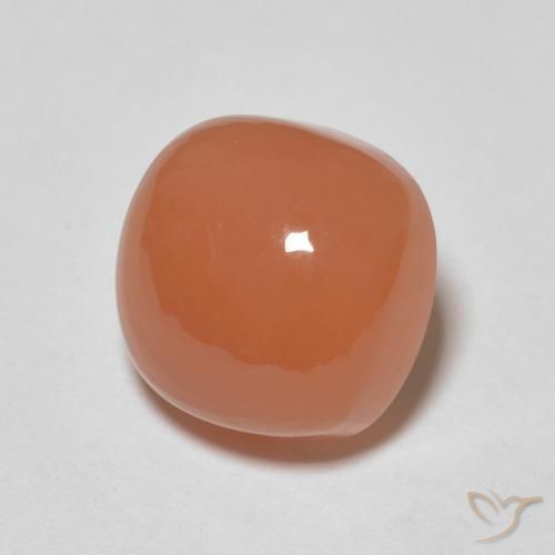 2.85 ct Orange Moonstone Stone, Natural Moonstone in Cushion Cabochon Shape for Sale
