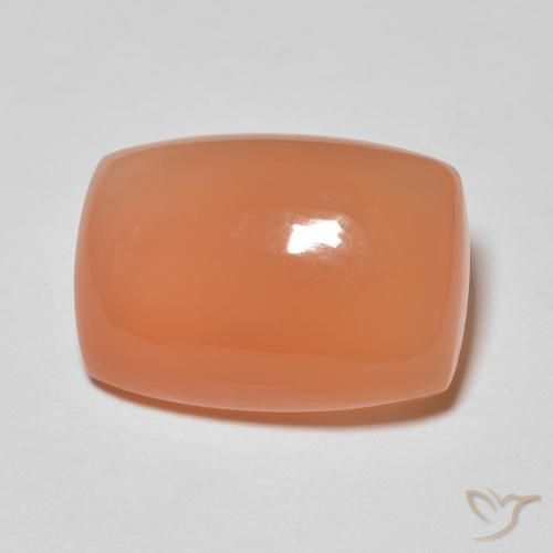 6.33 ct Orange Moonstone, 14.1 x 10.1 mm Cushion Cut From India, Photo A