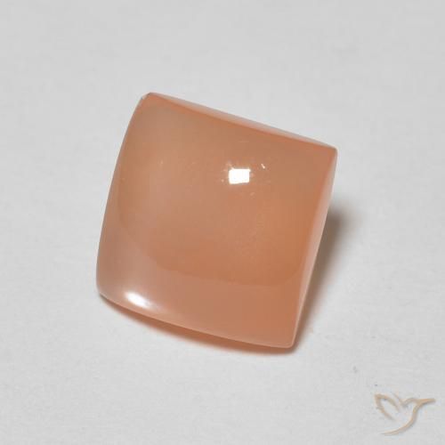 1.65 ct Orange Moonstone Stone, Natural Moonstone in Square Cabochon Shape for Sale
